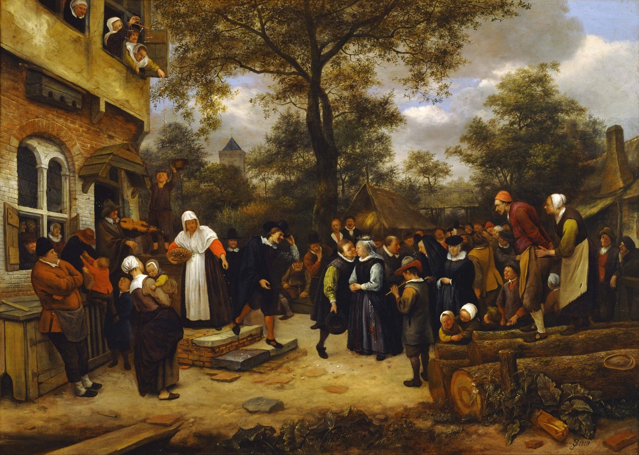 Matrimonios en pueblos de Jan Steen