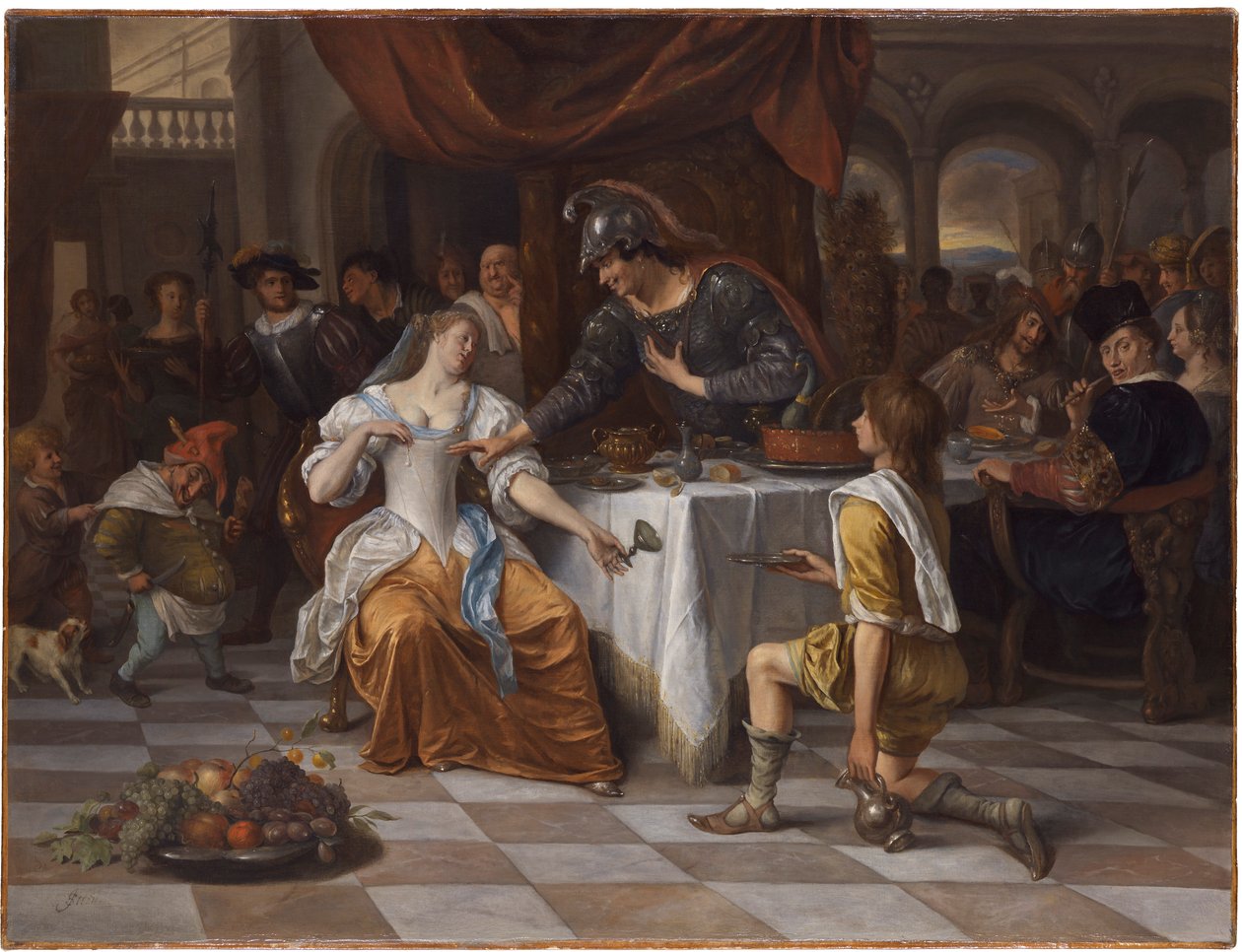 El banquete de Antonio y Cleopatra de Jan Steen