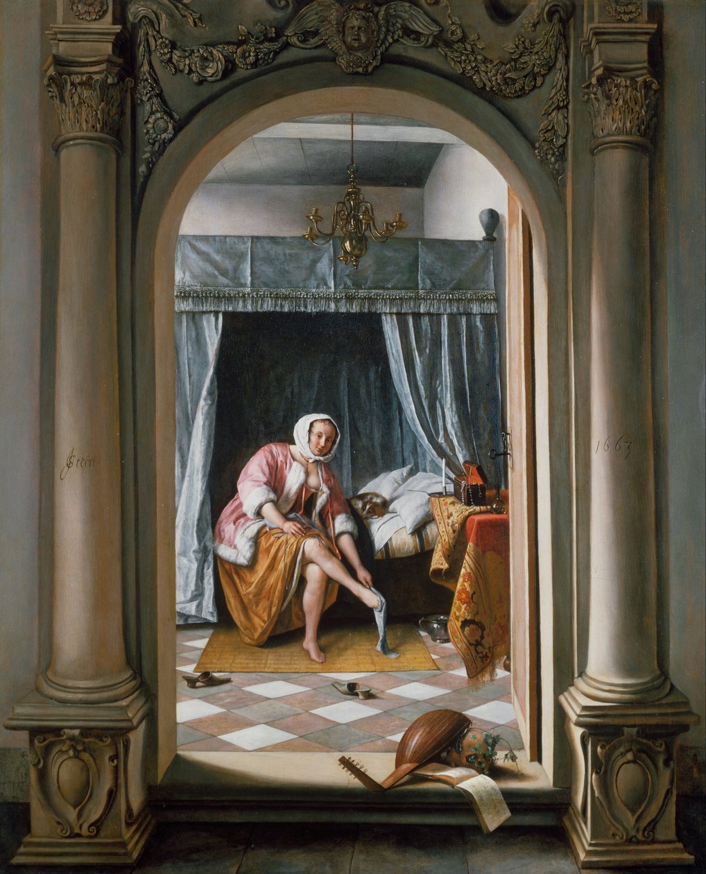 Mujer en su aseo de Jan Steen