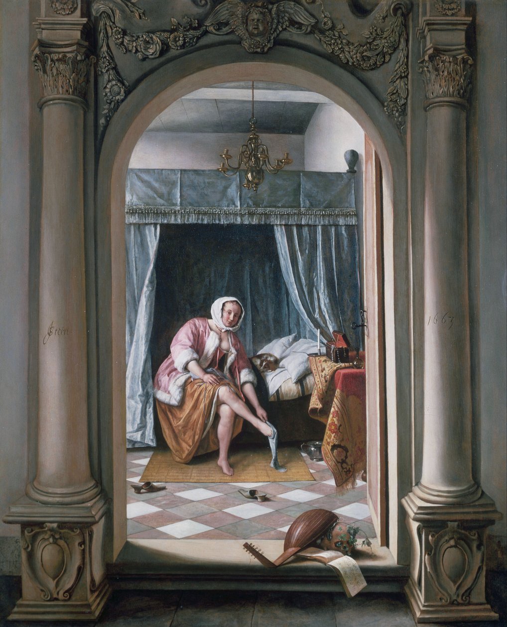 Mujer en su aseo de Jan Steen