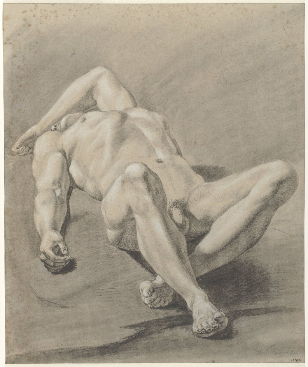 Desnudo masculino recostado de Jan Swart
