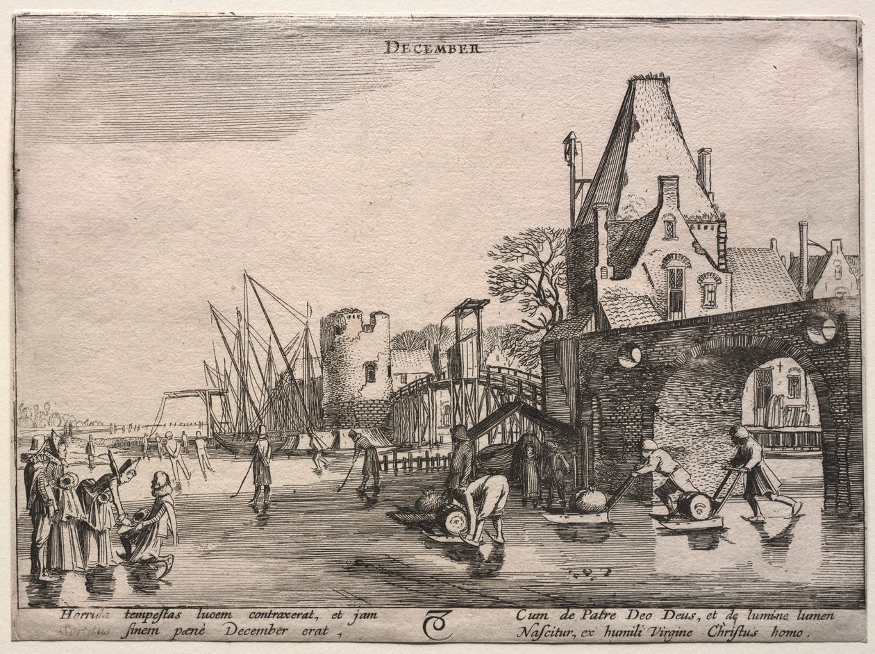 Los doce meses: Diciembre de Jan Van de Velde