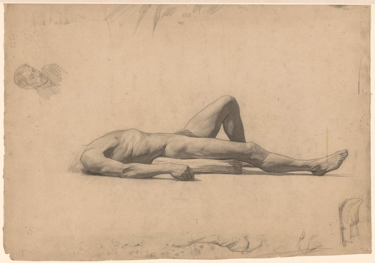 Desnudo masculino recostado, sin cabeza de Jan Veth