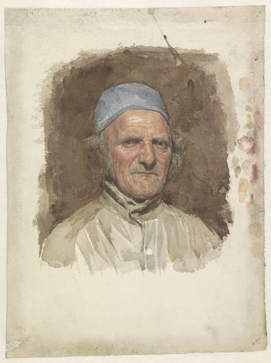 Retrato de hombre, con sombrero azul de Jan Veth