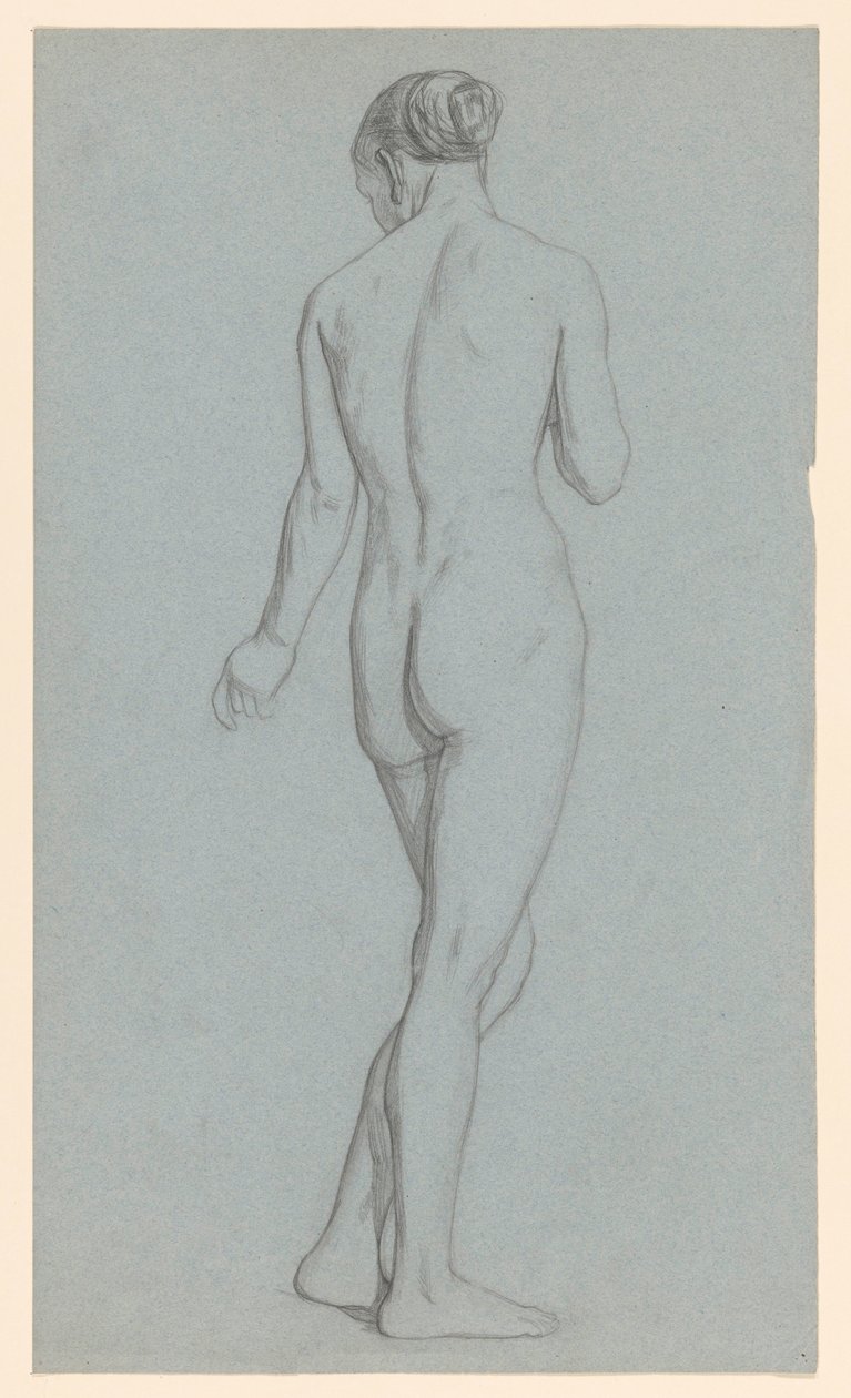 Mujer desnuda de pie, vista desde atrás de Jan Veth