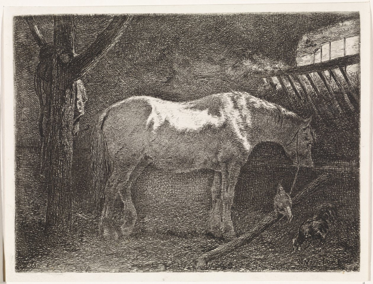 Caballo en el establo de Johannes Martinus Vrolijk