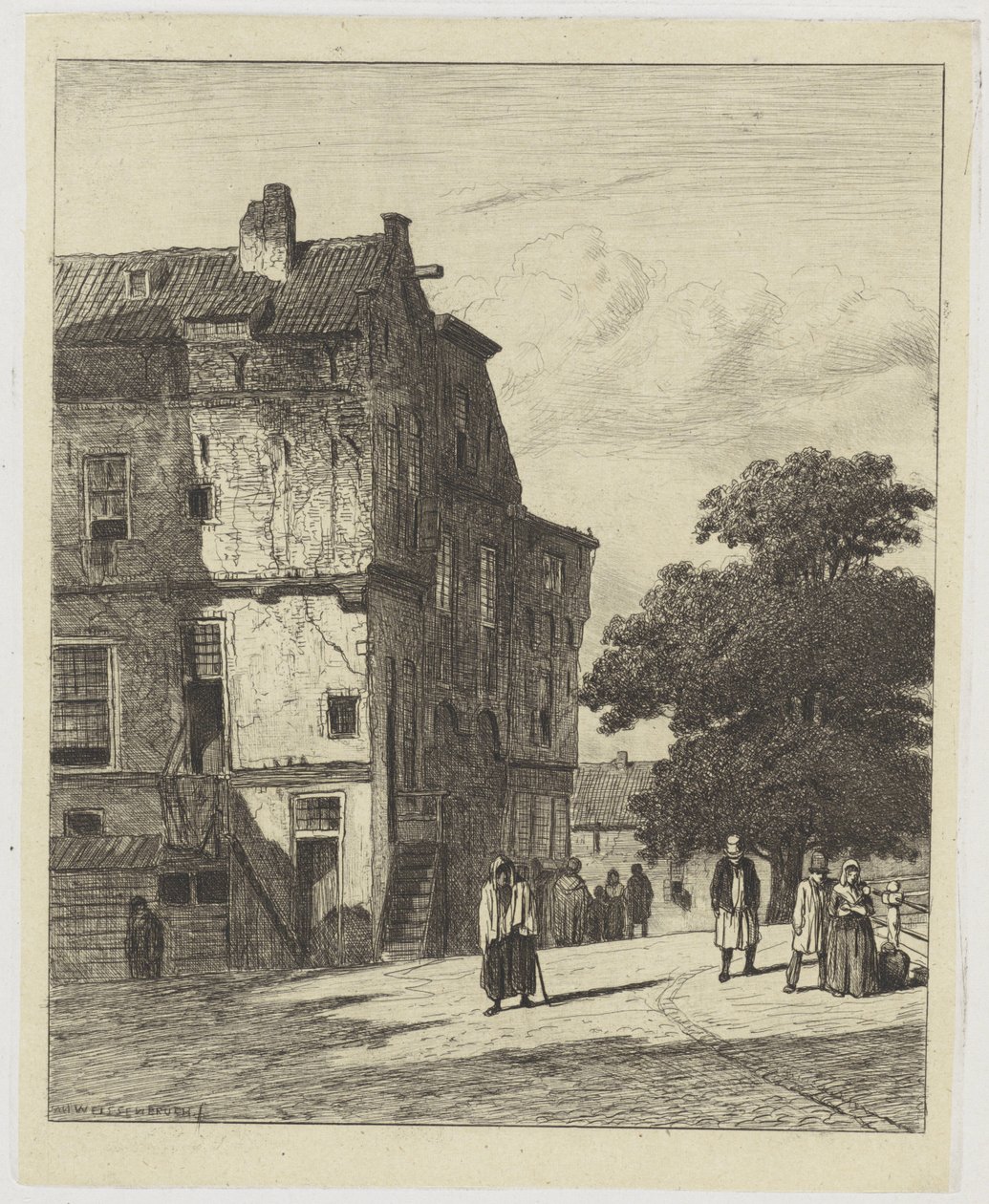 Vista de una calle en Amsterdam de Jan Weissenbruch