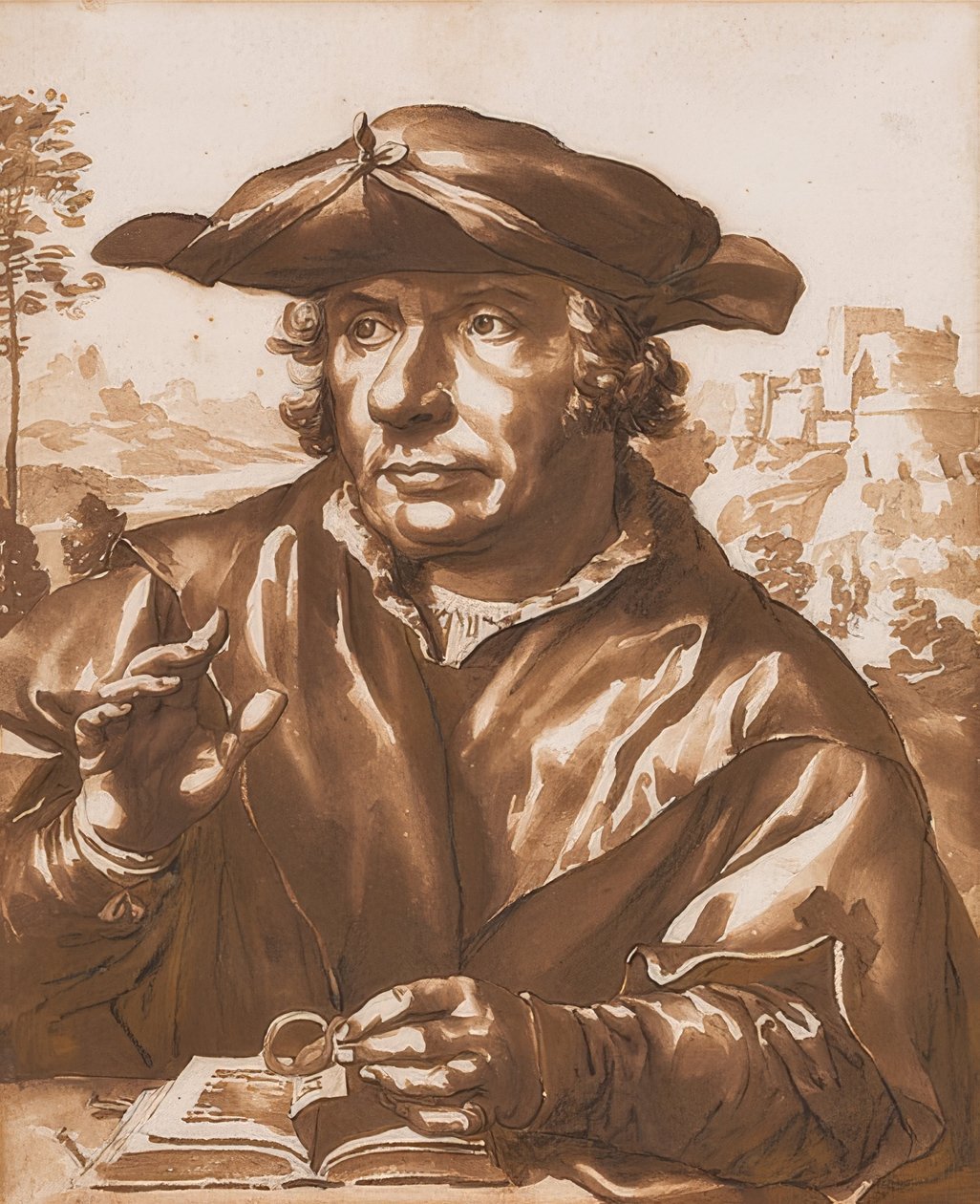 Retrato de un erudito, después de Quentin Massys de Jan de Bisschop