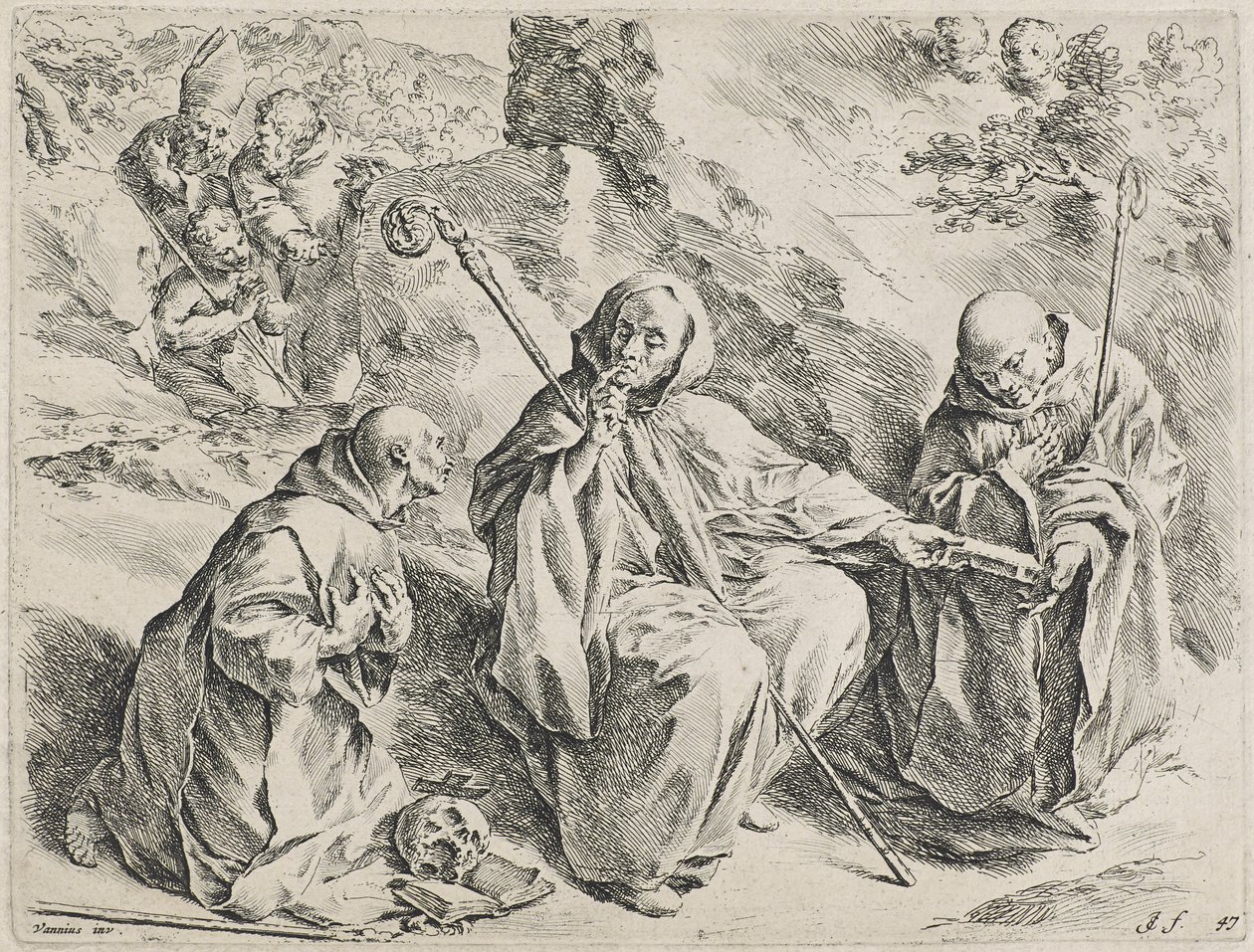 San Bruno (aguafuerte) de Jan de Bisschop