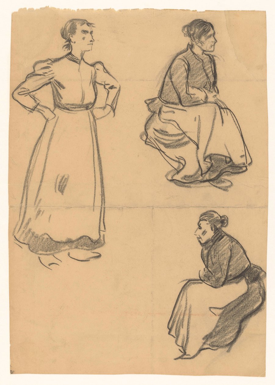 estudios de mujeres de Jan de Waardt