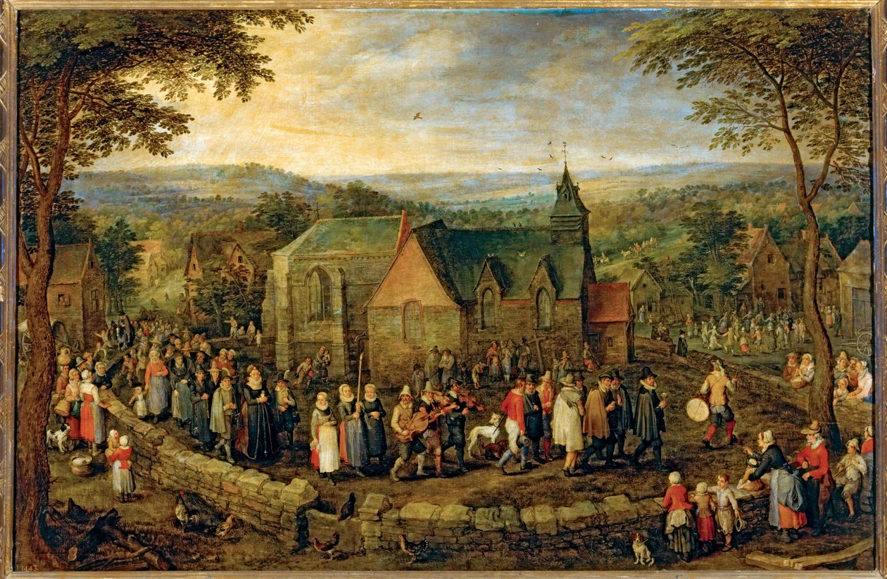 Boda en el campo ... (óleo sobre lienzo) de Jan the Elder Brueghel