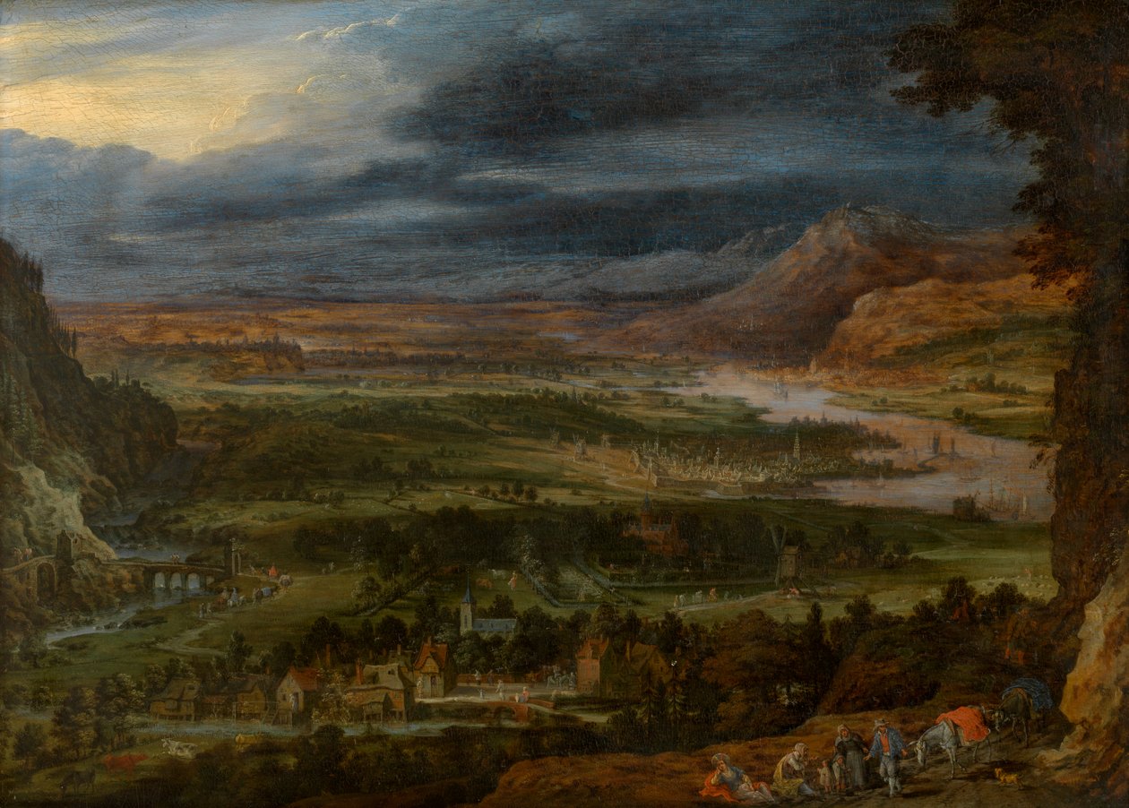 Paisaje (óleo) de Jan the Elder Brueghel