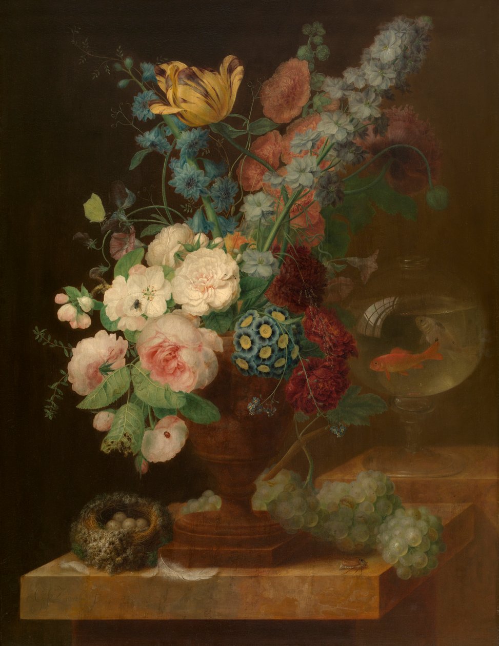 Ramo de flores (óleo sobre tabla) de Jan van Amstel