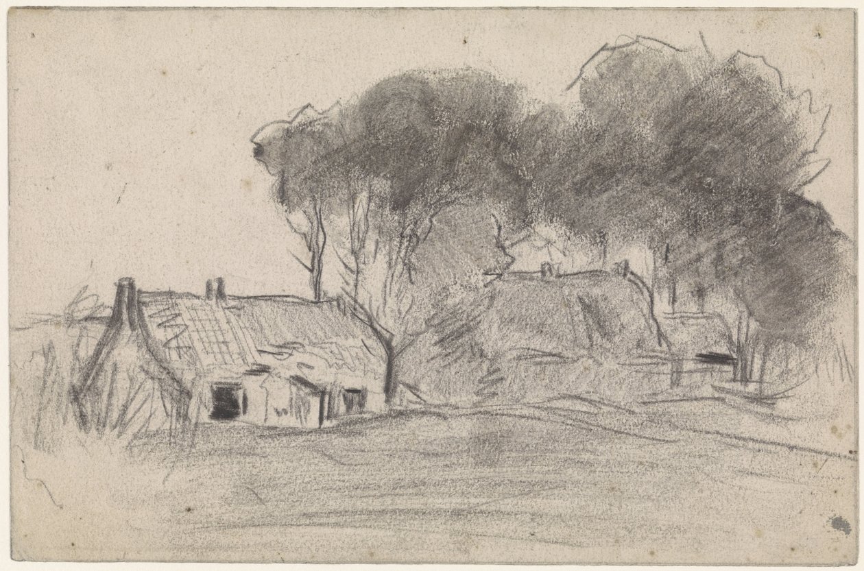 Caseríos entre árboles de Jan van Essen