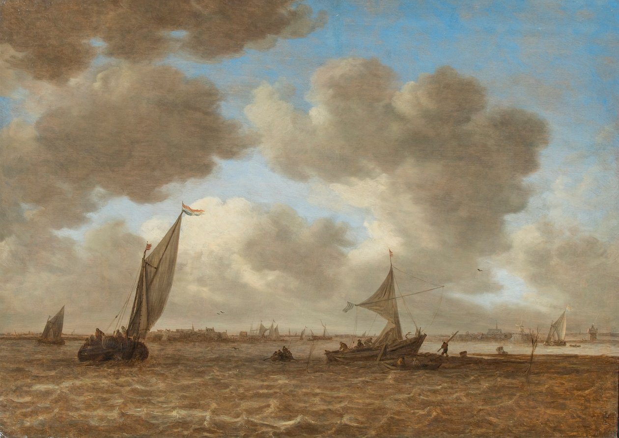 Vista de un agitado pólder de Haarlemmermeer de Jan van Goyen