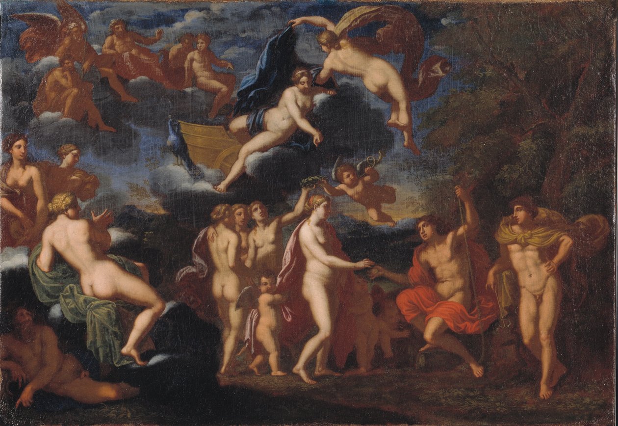 París Entregando la Manzana a Venus de Jan van Haensbergen