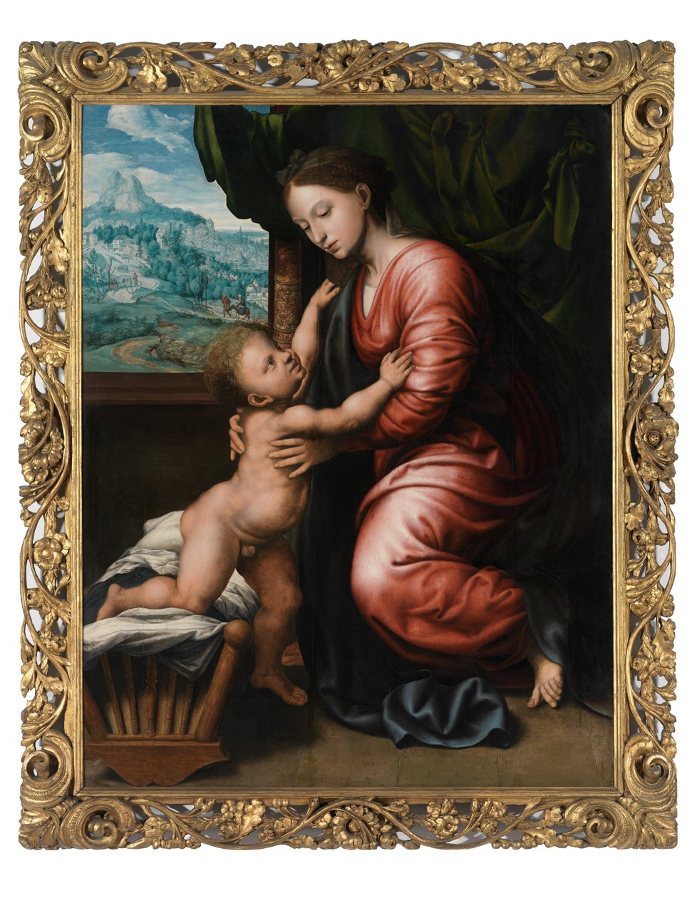 Virgen con el Niño (óleo sobre tabla) de Jan van Hemessen