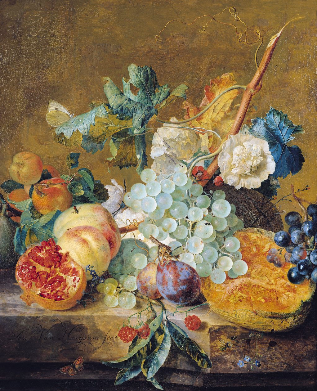 Flores y frutas de Jan van Huysum