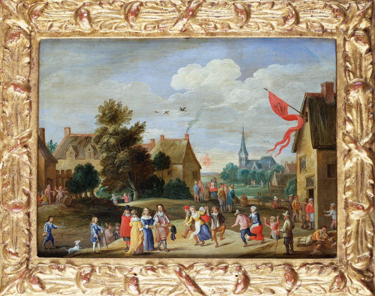 Nobleza en una kermés de pueblo de Jan van Kessel