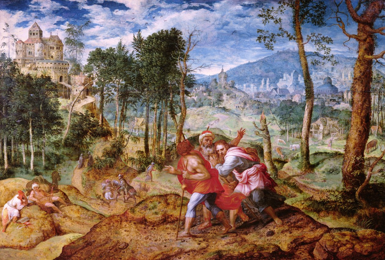 Cristo en el camino a Emaús de Jan van Mastel