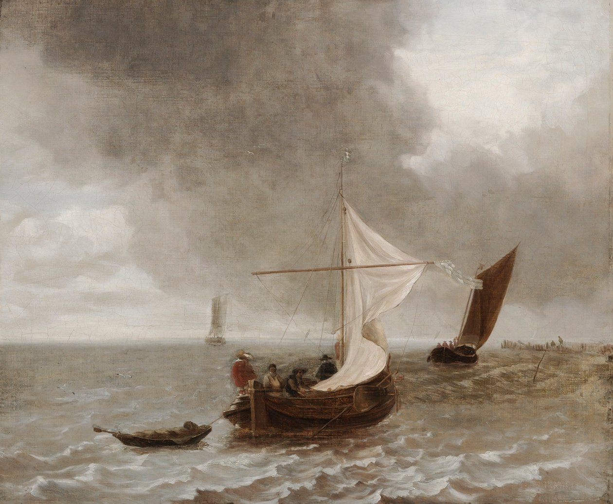 Veleros en la brisa de Jan van de Cappelle
