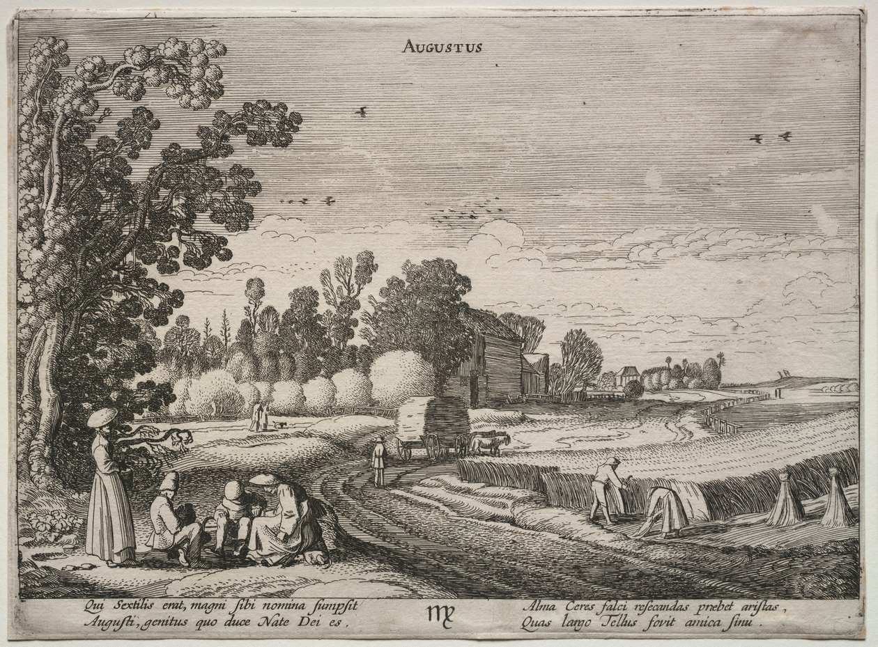 Los doce meses: Agosto de Jan van de Velde II