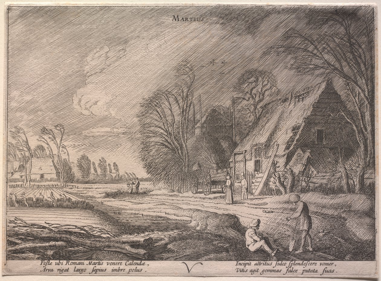 Los doce meses: Marzo de Jan van de Velde II