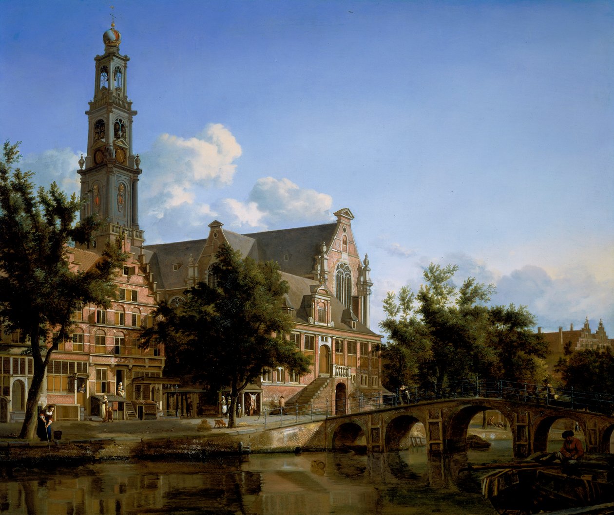 Vista de la Westerkerk, Ámsterdam de Jan van der Heyden