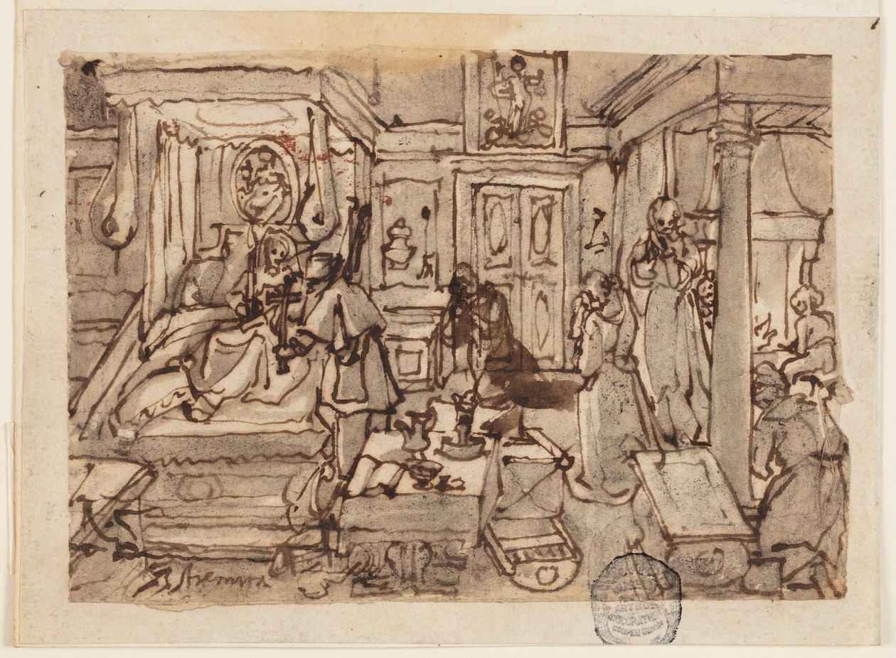 Extremaunción de Jan van der Straet, called Stradanus