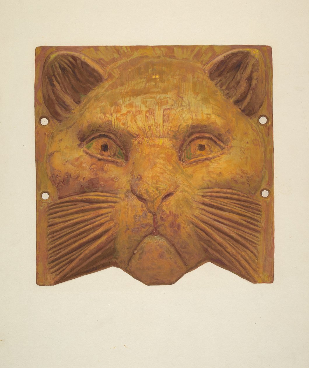 Cabeza de gato de hierro fundido de Jane Iverson