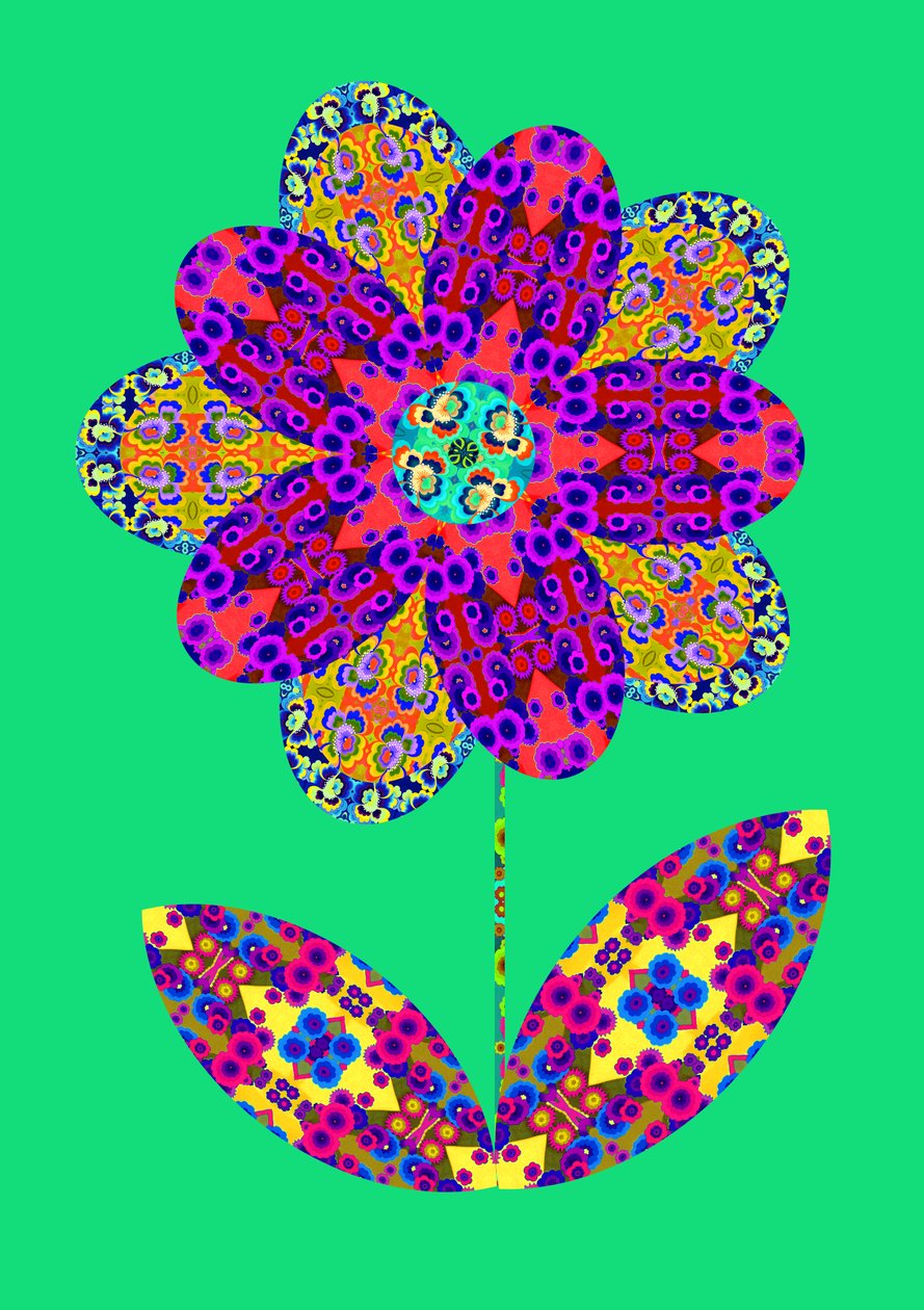Recorte de flor en verde de Jane Tattersfield
