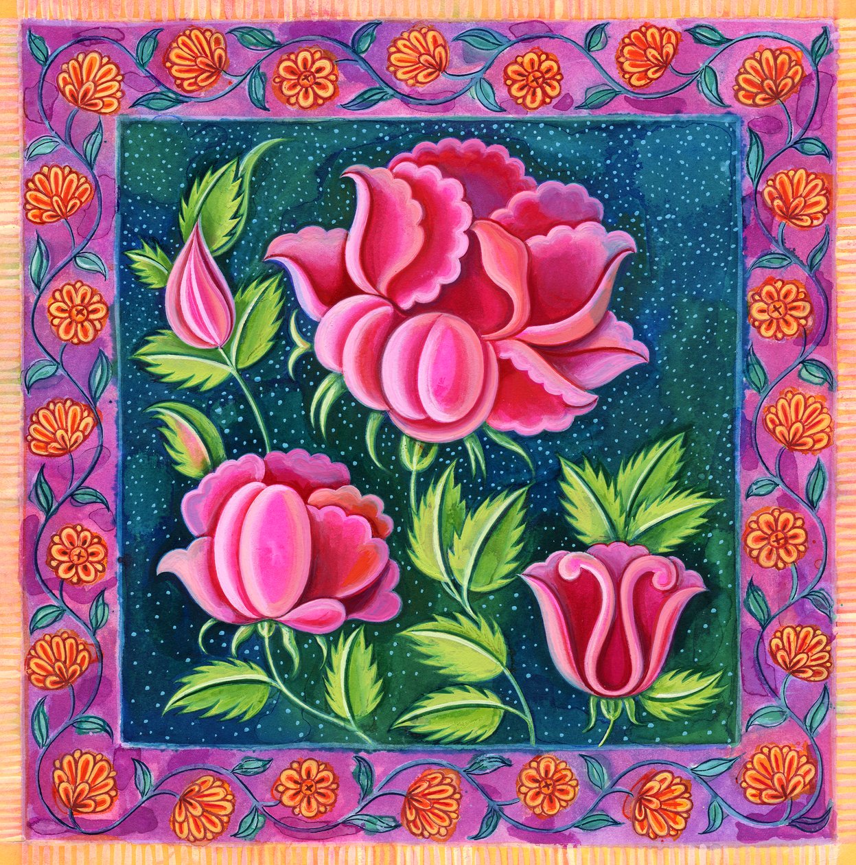Flores Rosadas de Jane Tattersfield