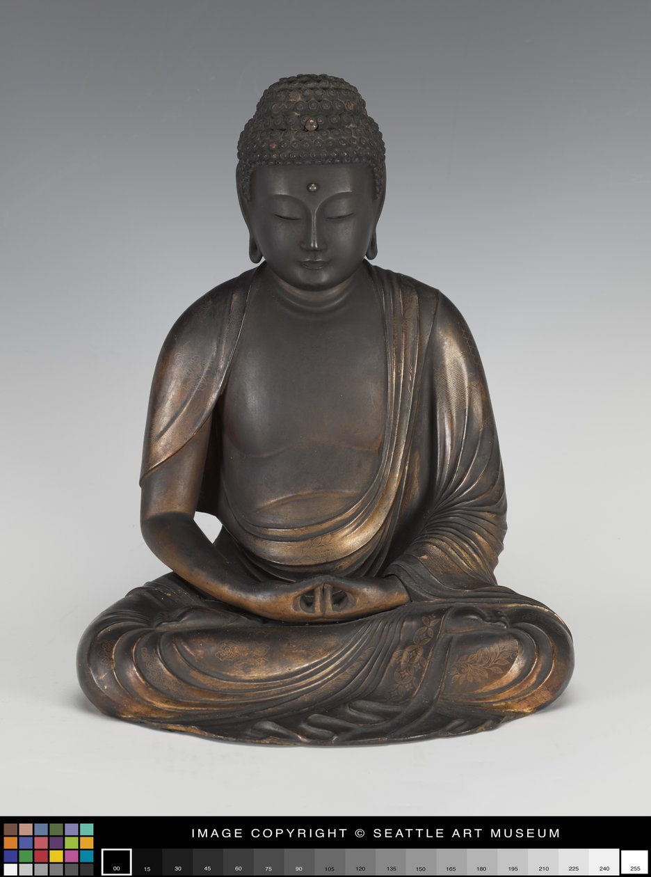 Amida Buda en un Pedestal de Loto de Japanese School