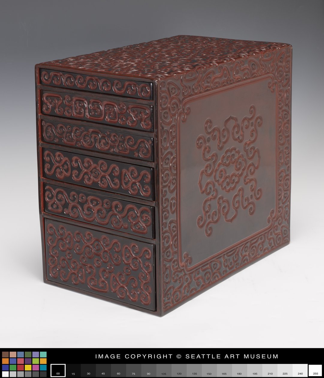 Caja de laca Guri con 6 cajones de Japanese School