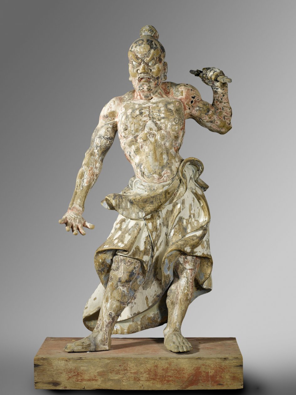 Guardián del Templo, c.1300-1400 (madera) de Japanese School