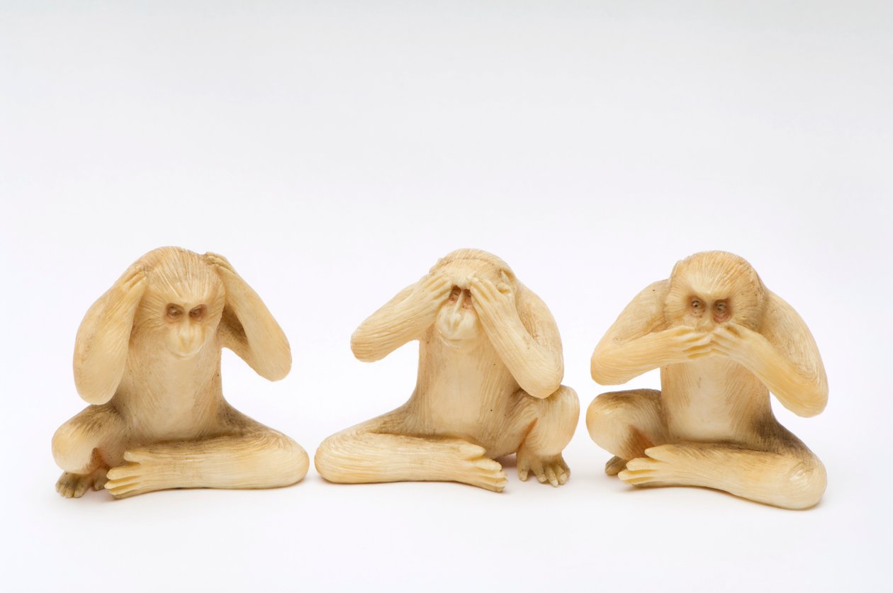 Los tres monos sabios de Japanese School