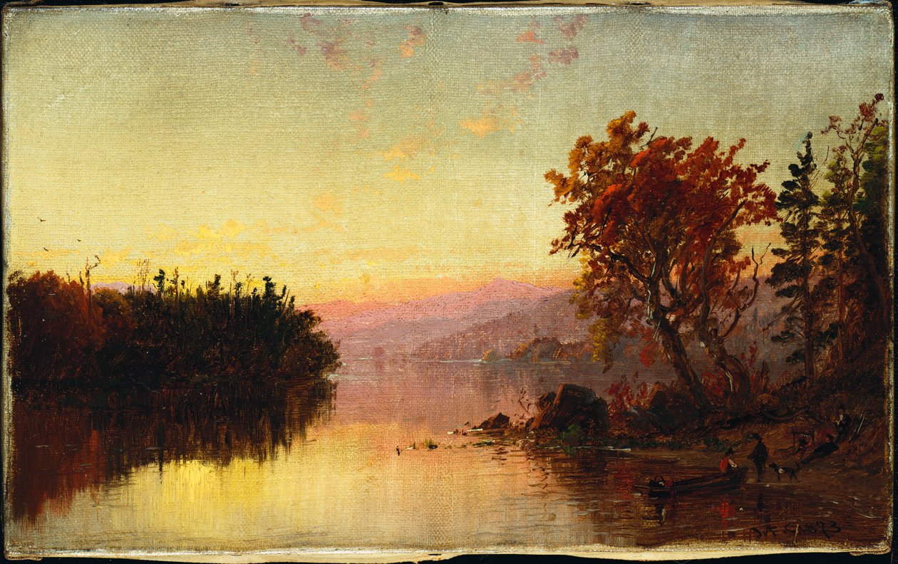 Lago Greenwood al Anochecer, 1873 de Jasper Francis Cropsey