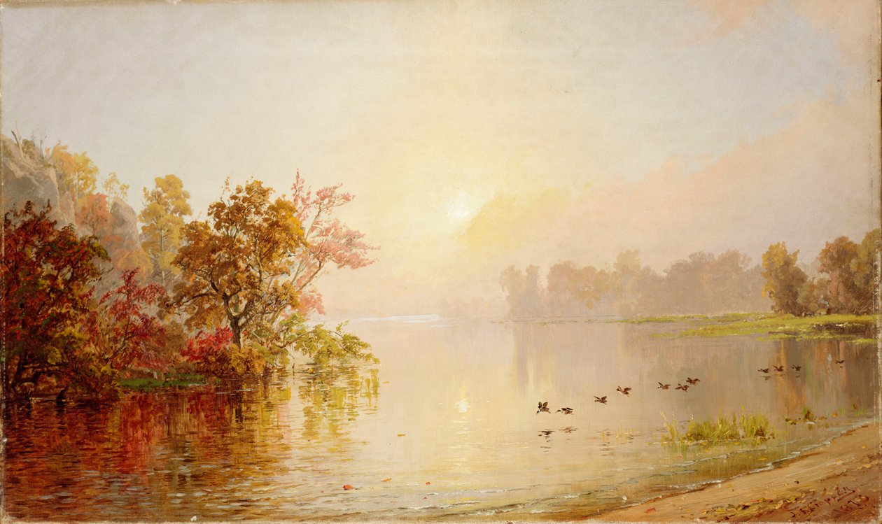 Tarde brumosa - Otoño, 1873 de Jasper Francis Cropsey
