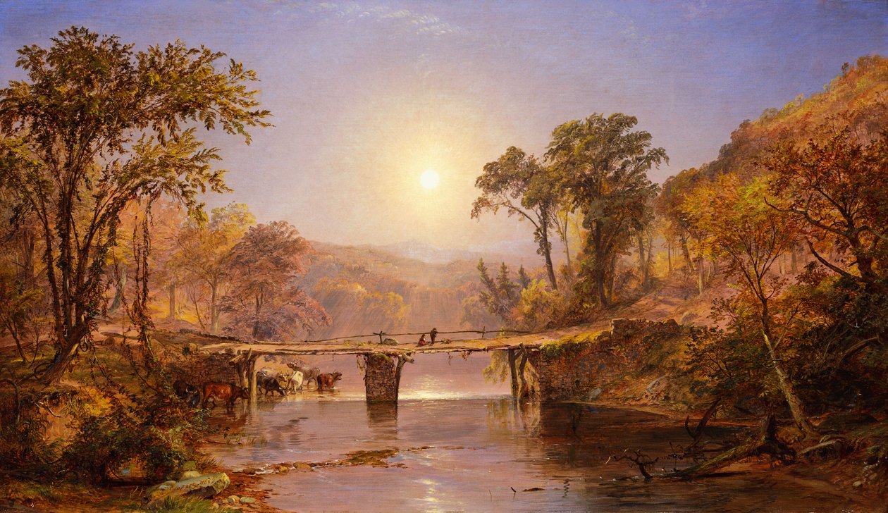 Verano Indio en el Río Delaware de Jasper Francis Cropsey