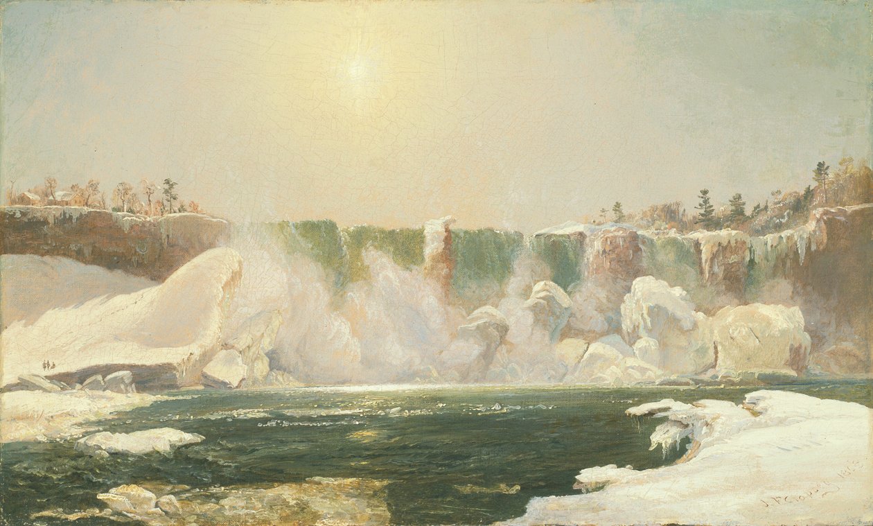 Cataratas del Niágara en invierno, 1868 de Jasper Francis Cropsey