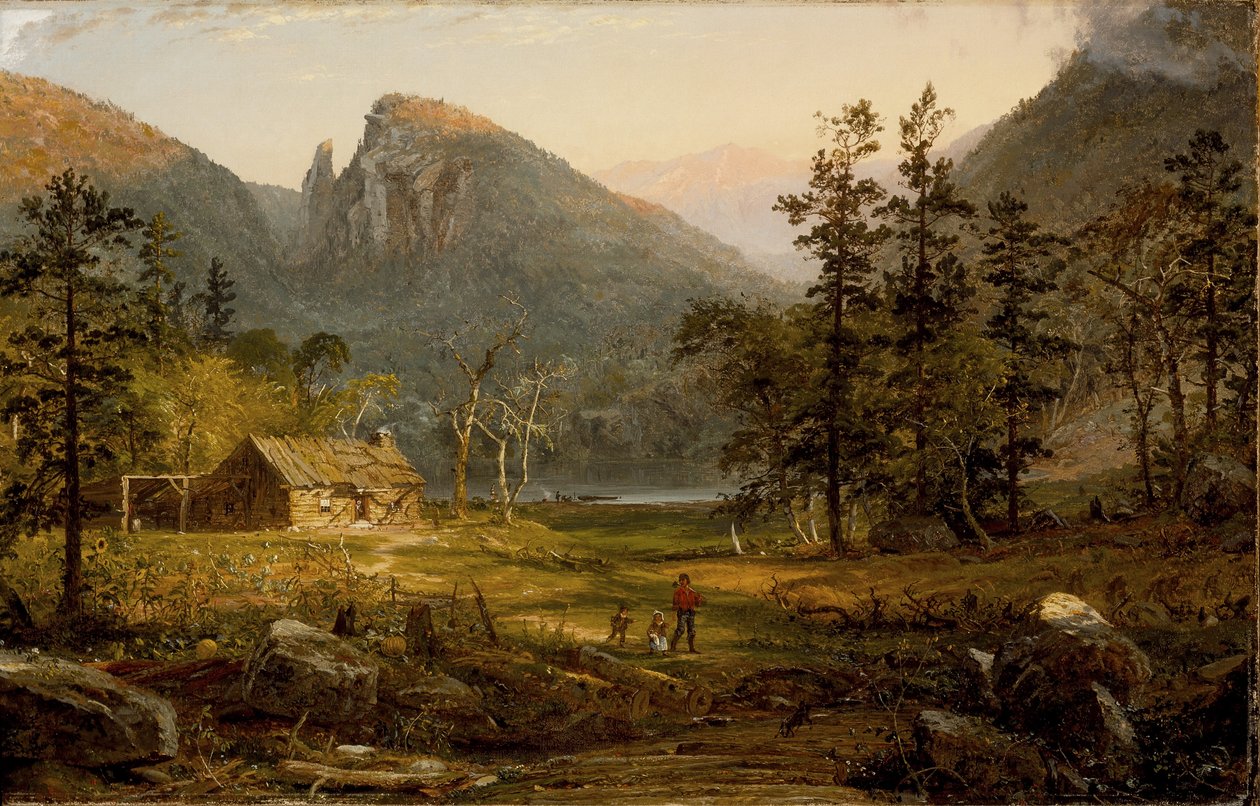 Casa del pionero, Eagle Cliff, Montañas Blancas, 1859 de Jasper Francis Cropsey