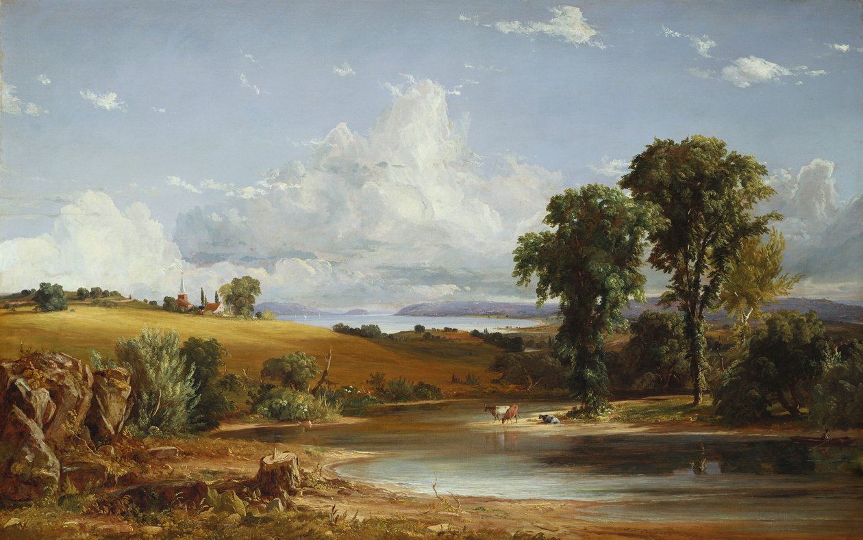 Tarde de Verano en el Hudson, 1852 de Jasper Francis Cropsey