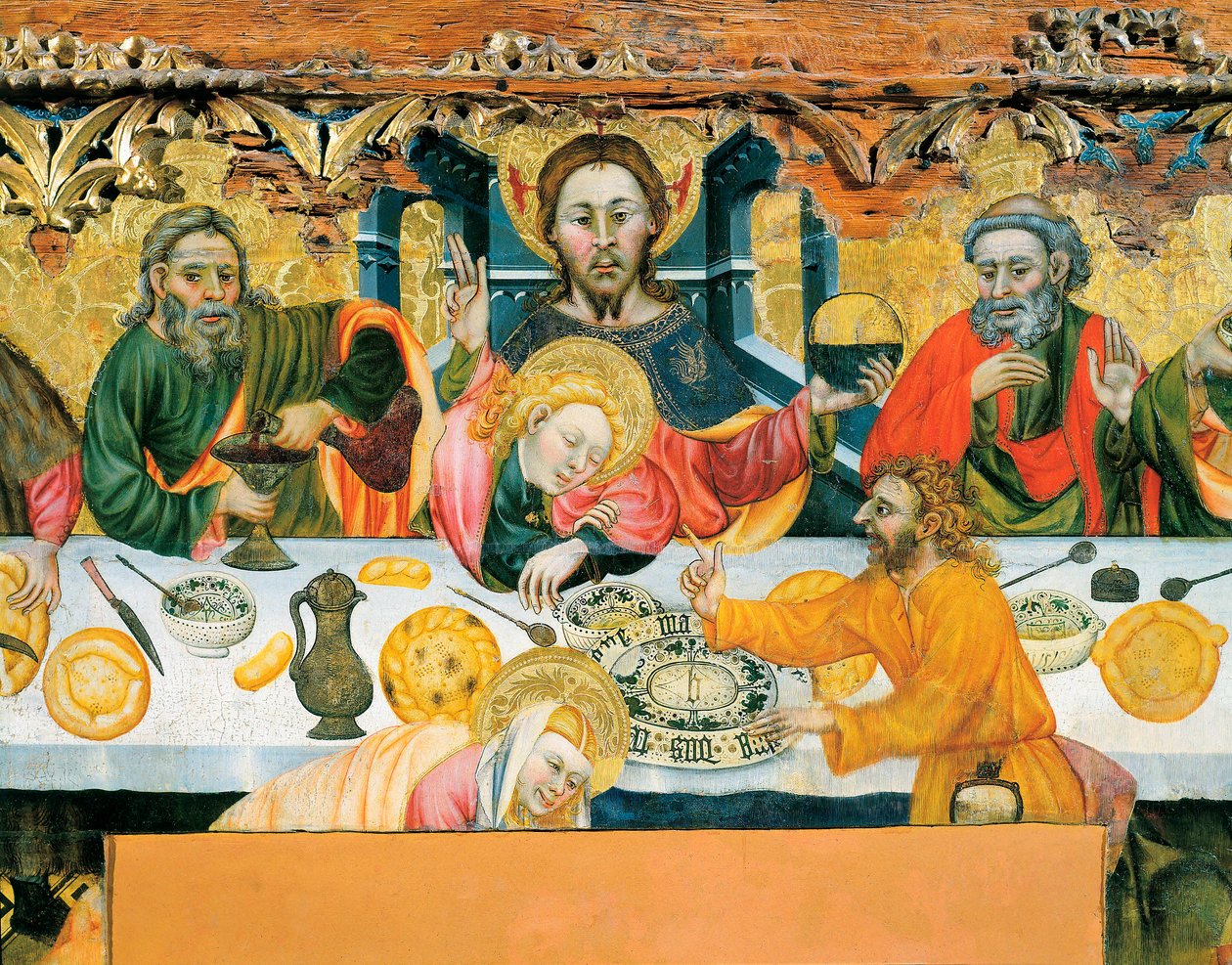 La cena (detalle) c.1370-1400 de Jaume the elder Ferrer