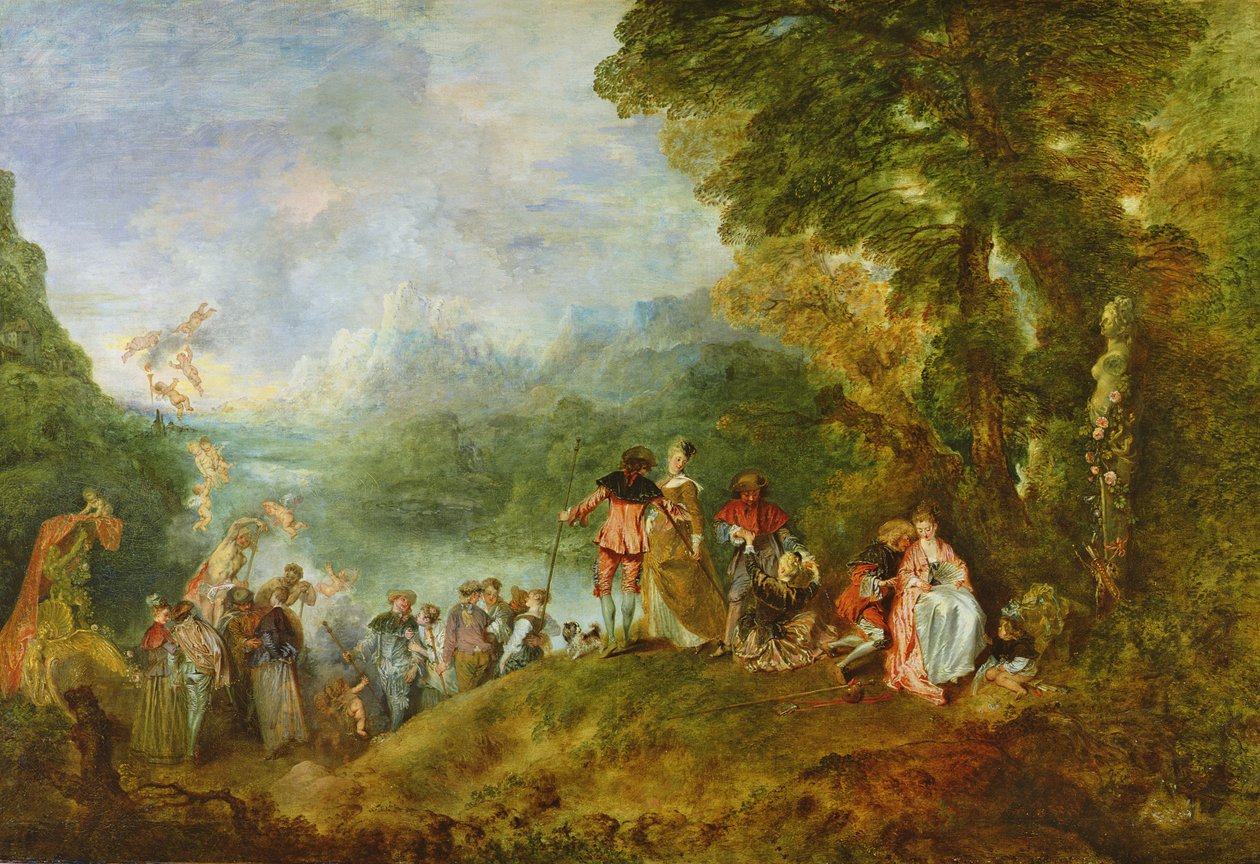 Embarque para Citera, 1717 de Jean Antoine Watteau