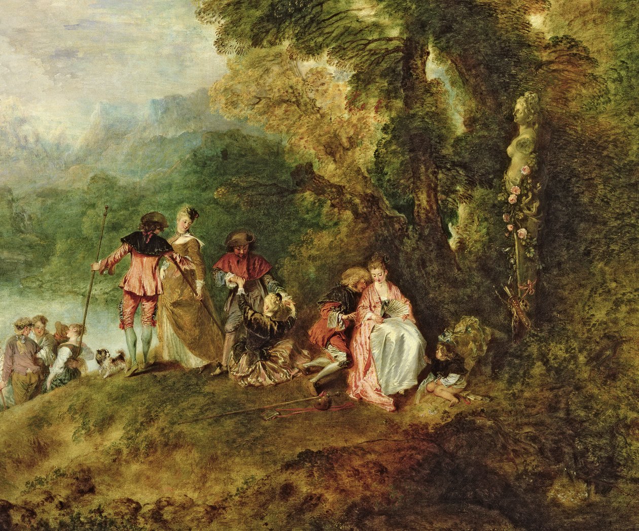 Embarque para Citera (detalle) de Jean Antoine Watteau