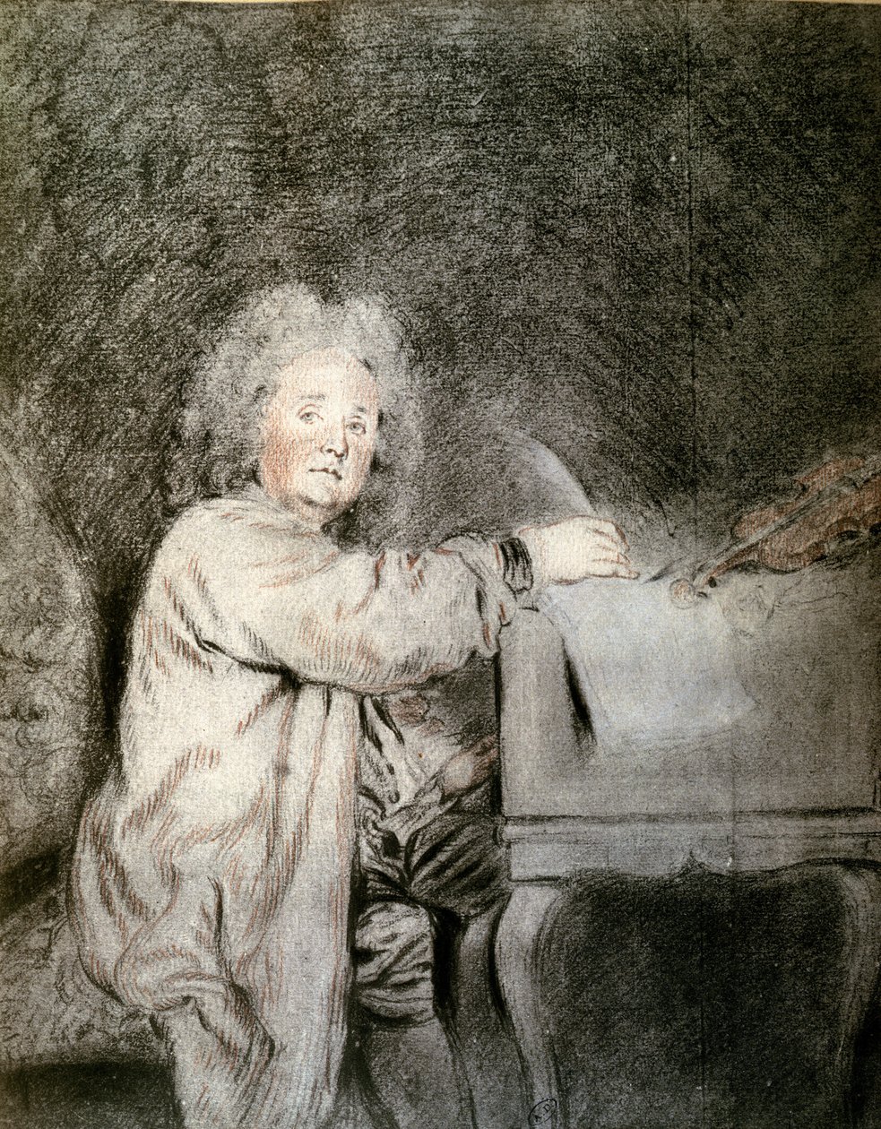 Jean-Ferry Rebel (1666-1747), c.1715 de Jean Antoine Watteau