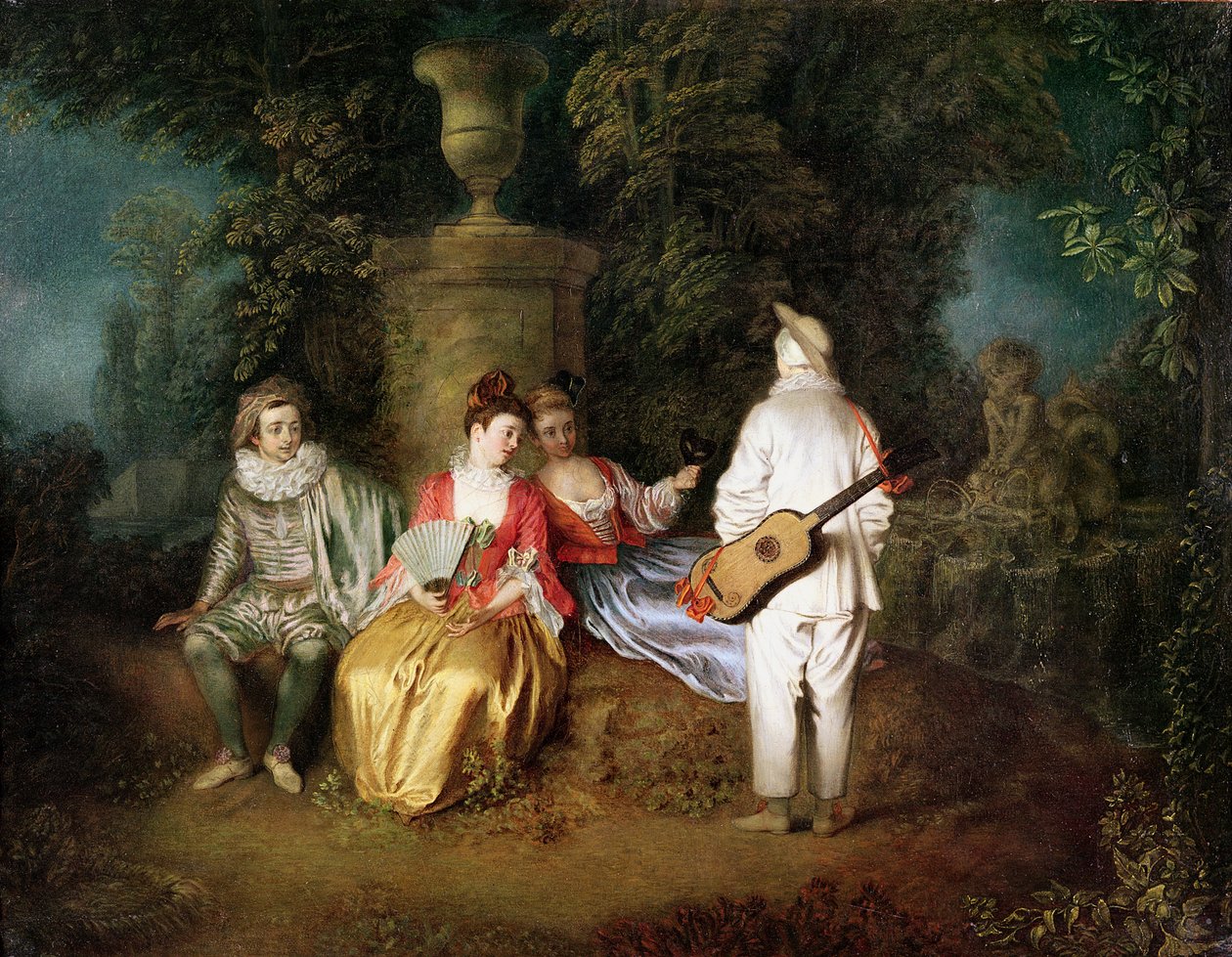 El cuarteto, c.1713 de Jean Antoine Watteau