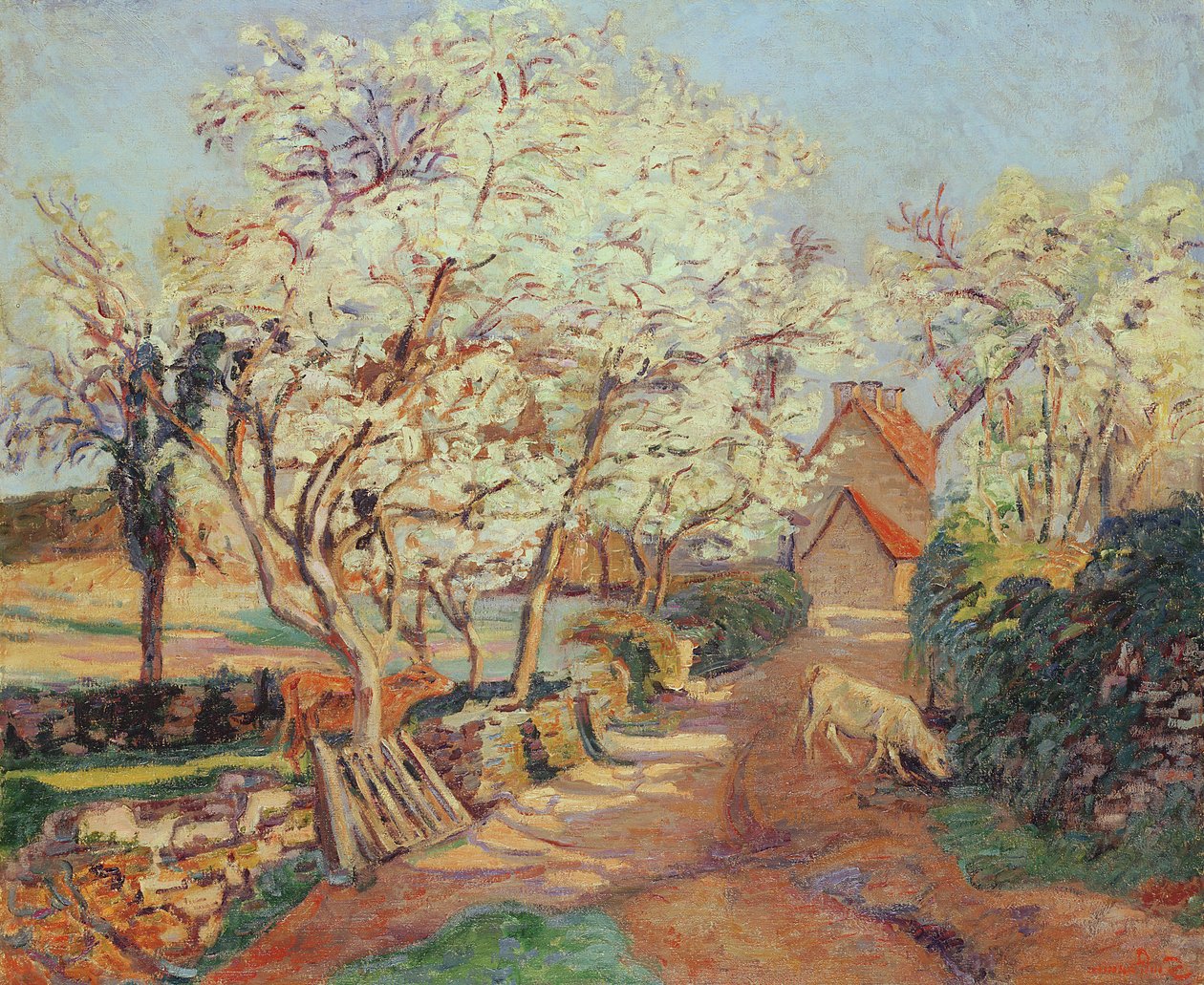 Cerezos en flor de Jean Baptiste Armand Guillaumin