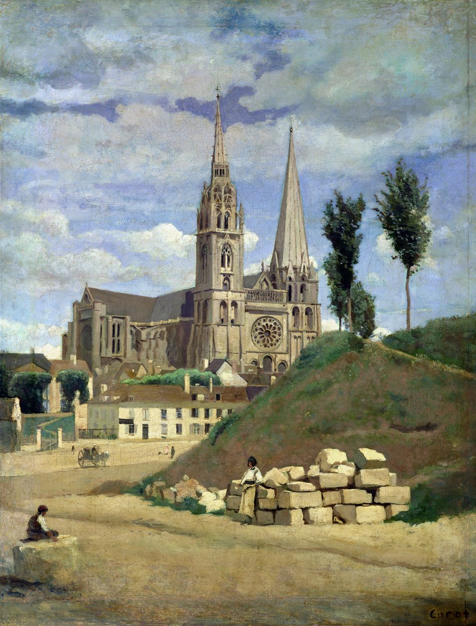 Catedral de Chartres, 1830 de Jean Baptiste Camille Corot