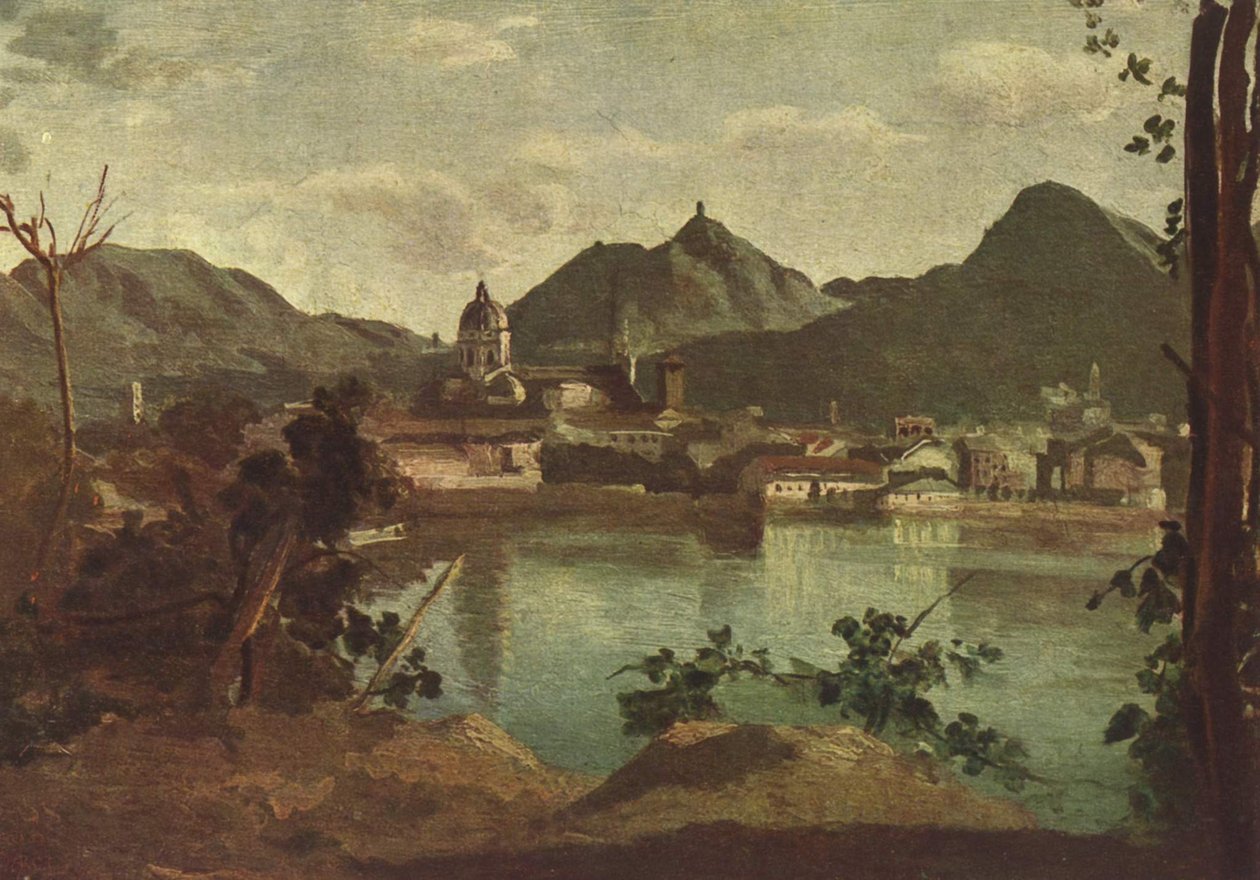 Como y el Lago de Como de Jean Baptiste Camille Corot